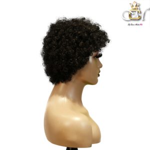 maady hair luxury machine made black wig remy hair h023