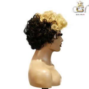 maady hair luxury machine made black wig remy hair tc004