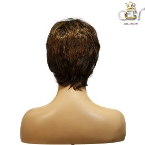 maady hair luxury machine made black wig remy hair tc066