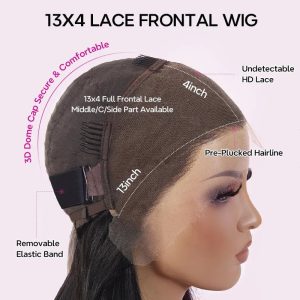 maady hair luxury 13x4 straight lace front wig 8&27 honey blonde highlight 26 inch remy hair