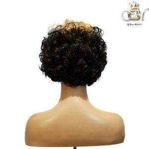 maady hair luxury machine made black wig remy hair tc004