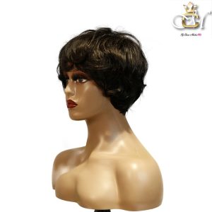 maady hair luxury machine made black wig remy hair tc041