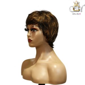 maady hair luxury machine made black wig remy hair tc066