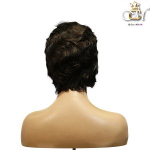 maady hair luxury machine made black wig remy hair h001