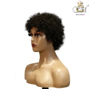 maady hair luxury machine made black wig remy hair h023