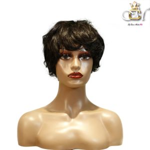 maady hair luxury machine made black wig remy hair tc041