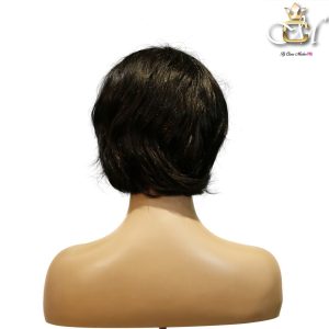 maady hair luxury machine made black wig remy hair tc063