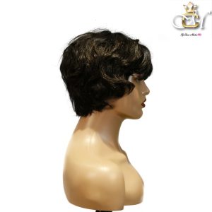 maady hair luxury machine made black wig remy hair tc16