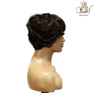 maady hair luxury machine made black wig remy hair tc041