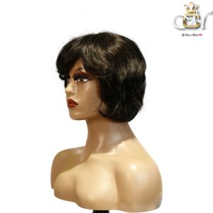 maady hair luxury machine made black wig remy hair tc063