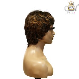 maady hair luxury machine made black wig remy hair tc066