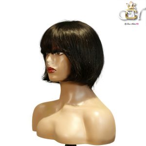 maady hair luxury machine made black wig remy hair h009