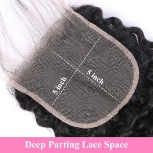 maady hair luxury remy hair 5x5 deep wave closure