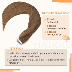 maady hair luxury asian raw hair #6 straight tape in hair extensions