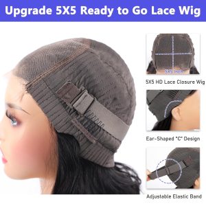 maady hair luxury natural black remy hair 5x5 lace closure bouncy curls human hair wig