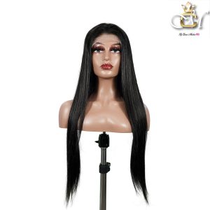 maady hair luxury natural black remy hair 6x7 lace closure straight human hair wig