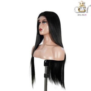 maady hair luxury natural black remy hair 6x7 lace closure straight human hair wig