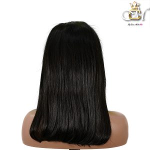 maady hair luxury 13x4 straight bob lace front wig natural black asian raw hair