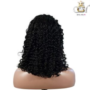 maady hair luxury natural black remy hair 2x6 lace closure deep wave bob human hair wig