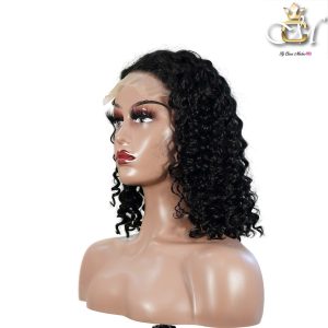 maady hair luxury natural black remy hair 5x5 lace closure deep wave 12 inch bob human hair wig