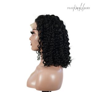 maady hair luxury natural black remy hair 5x5 lace closure deep wave 12 inch bob human hair wig