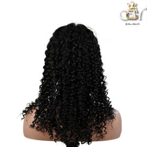 maady hair luxury natural black remy hair 5x5 lace closure jerry curly human hair wig