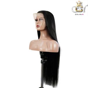 maady hair luxury 13x4 straight lace front wig natural black remy hair