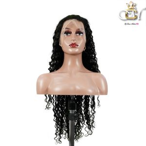 maady hair luxury 13x4 deep wave lace front wig natural black remy hair