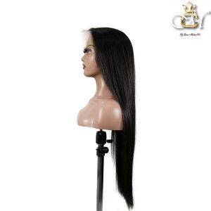 maady hair luxury natural black asian raw hair 13x6 hd lace front wig straight human hair wig