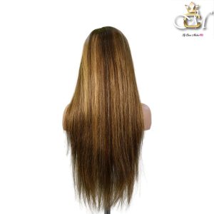 maady hair luxury 13x4 straight lace front wig m4&27 highlight remy hair 26 inch