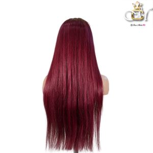 maady hair luxury 13x4 straight lace front wig 99j color 26 inch remy hair