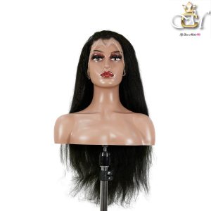 maady hair luxury 13x4 yaki straight lace front wig black remy hair