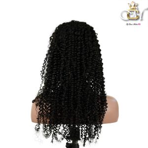 maady hair luxury 13x4 kinky curly lace front wig natural black remy hair