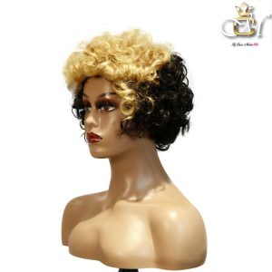 maady hair luxury machine made black wig remy hair tc004
