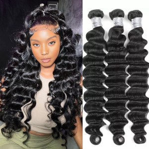 maady hair luxury remy hair black deep wave bundles brazilian weaving