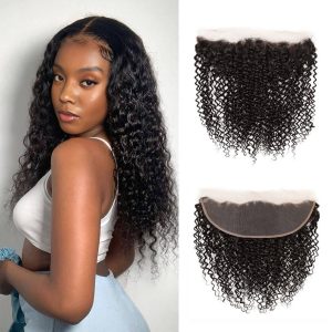 maady hair luxury remy hair 13x4 kinky curly frontal