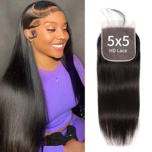 maady hair luxury remy hair 5x5 straight closure