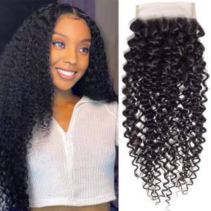 maady hair luxury remy hair 4x4 kinky curly closure