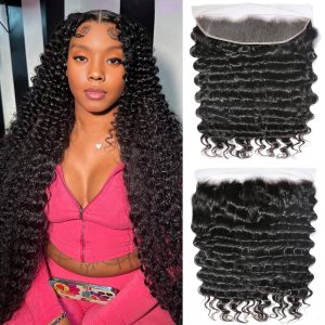 maady hair luxury remy hair 13x4 deep wave hd frontal
