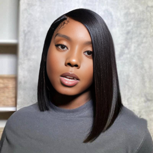 maady hair luxury natural black asian raw hair 5x5 hd lace closure straight bob human hair wig