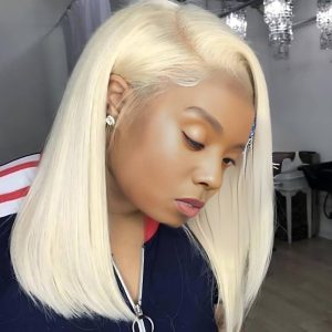 maady hair luxury 13x4 straight bob lace front wig 613 remy hair